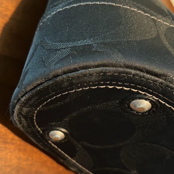 Coach signature Lurex Shoulder bag  tote  canvas/leather  black / black metallic - Picture 11 of 17